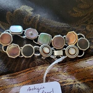 Elegant Mother of Pearl Bracelet Hamdmade Boho Beautiful Fits Small Med Tagged